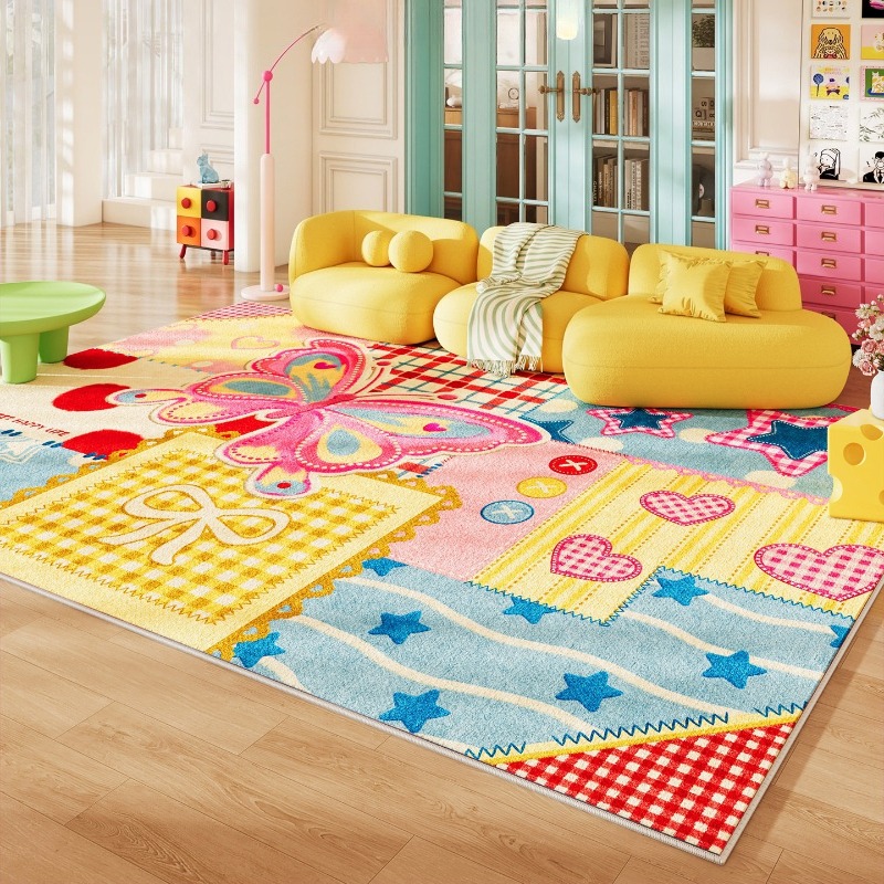 Home Textiles Online - Dopamine Colored Puzzle Living Room Carpet