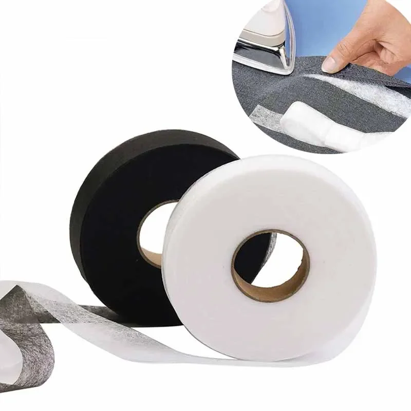 Home Textiles Online - 50M/Roll Double-sided Non-woven Interlining Adhesive Fabric