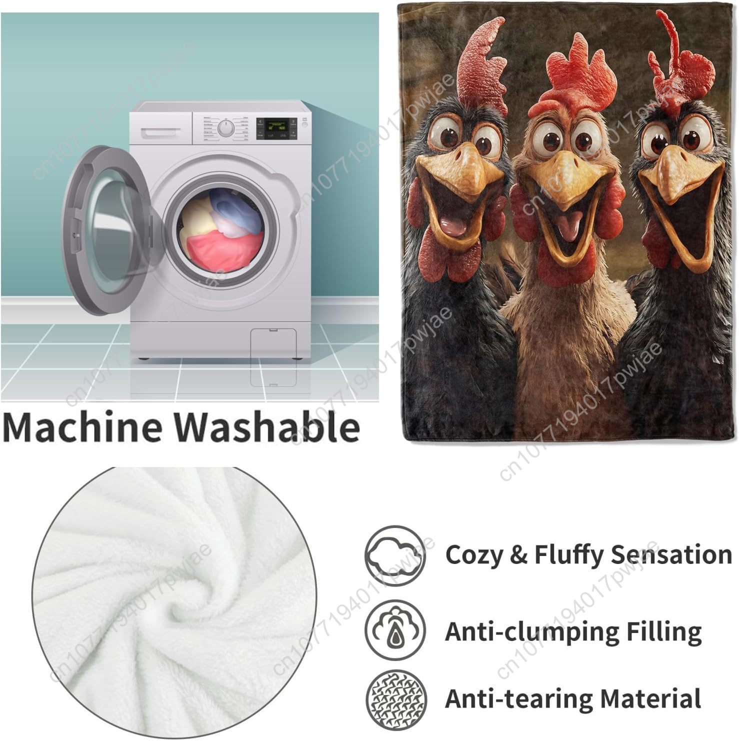 Chickens Blanket Gifts for Wom - Home Of Textiles recension och pris