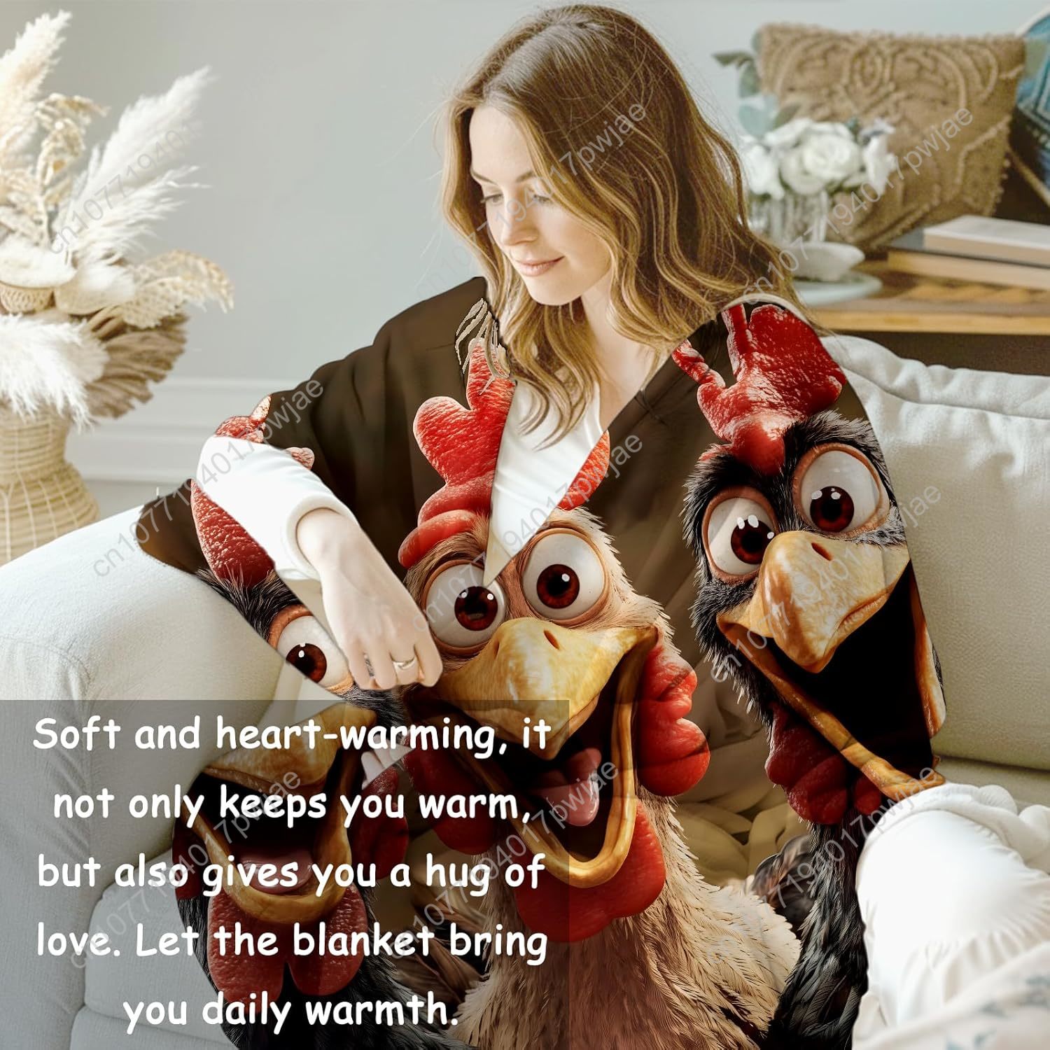 Chickens Blanket Gifts for Wom - Home Of Textiles recension och pris