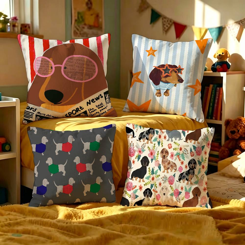 Sausage Dog Dachshund cute Pil - Home Textiles And Furnishing recension och pris