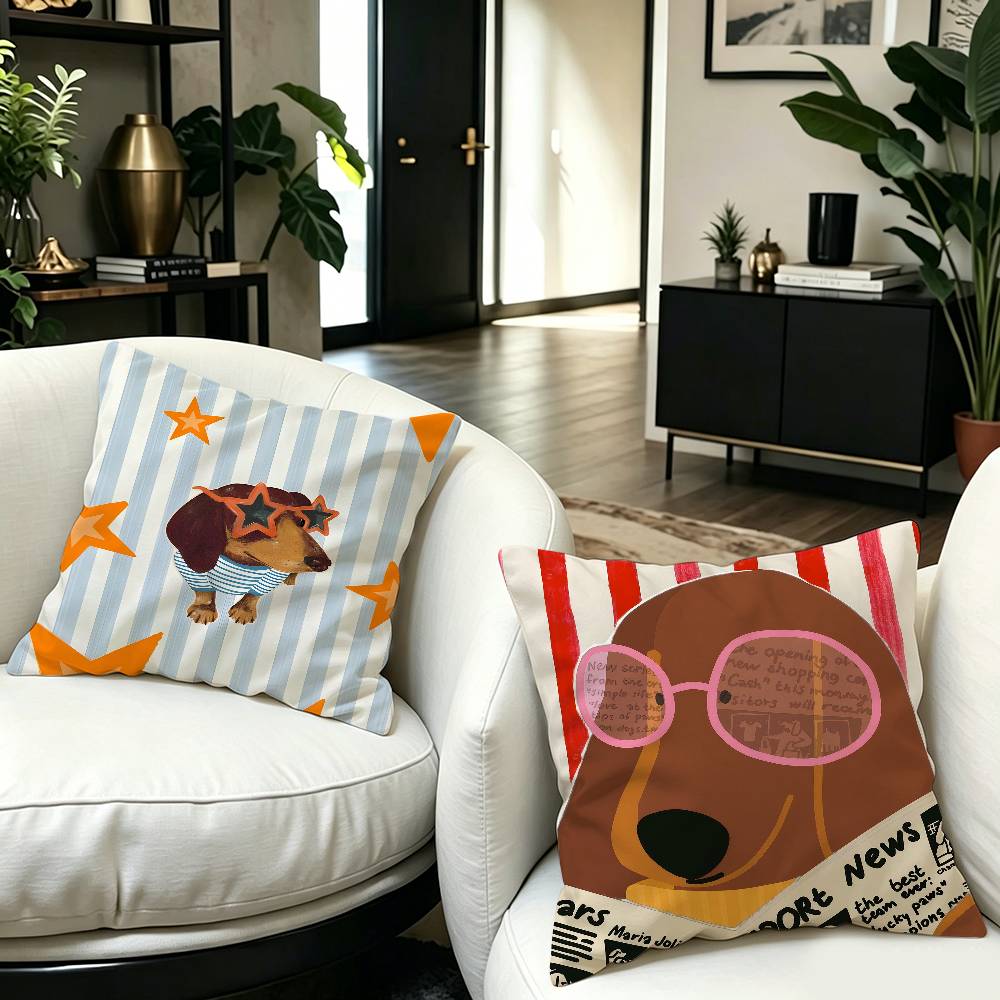 Sausage Dog Dachshund cute Pil - Home Textiles And Furnishing recension och pris