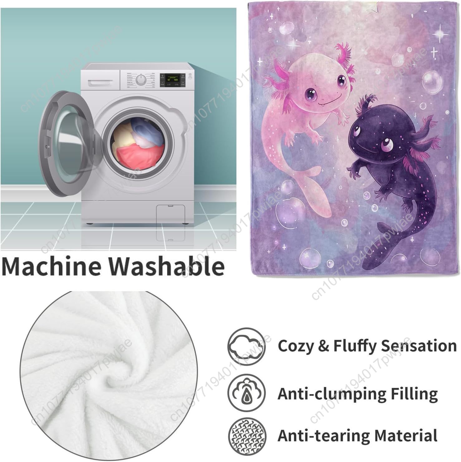 Axolotl Blanket Cute Axolotls  - Home Of Textiles recension och pris