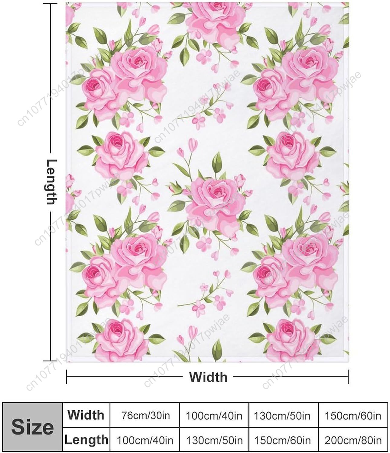 Pink Flower Throw Blanket Flor - Home Of Textiles recension och pris