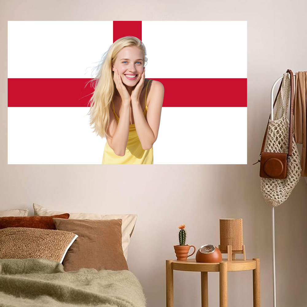 1pc 2D FLAT Personalize Englan - Home Of Textiles recension och pris