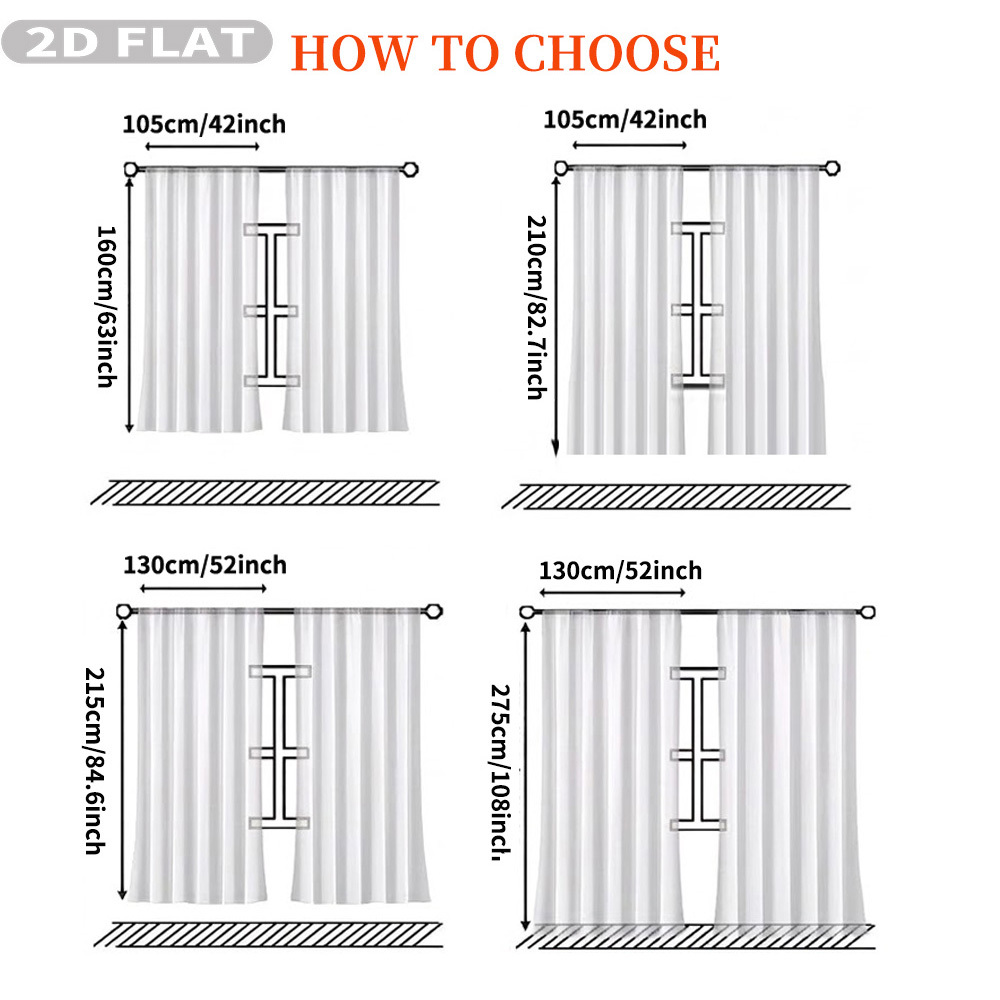 Custom 2D Flat 2pcs Sheer Curt - Home Of Textiles recension och pris