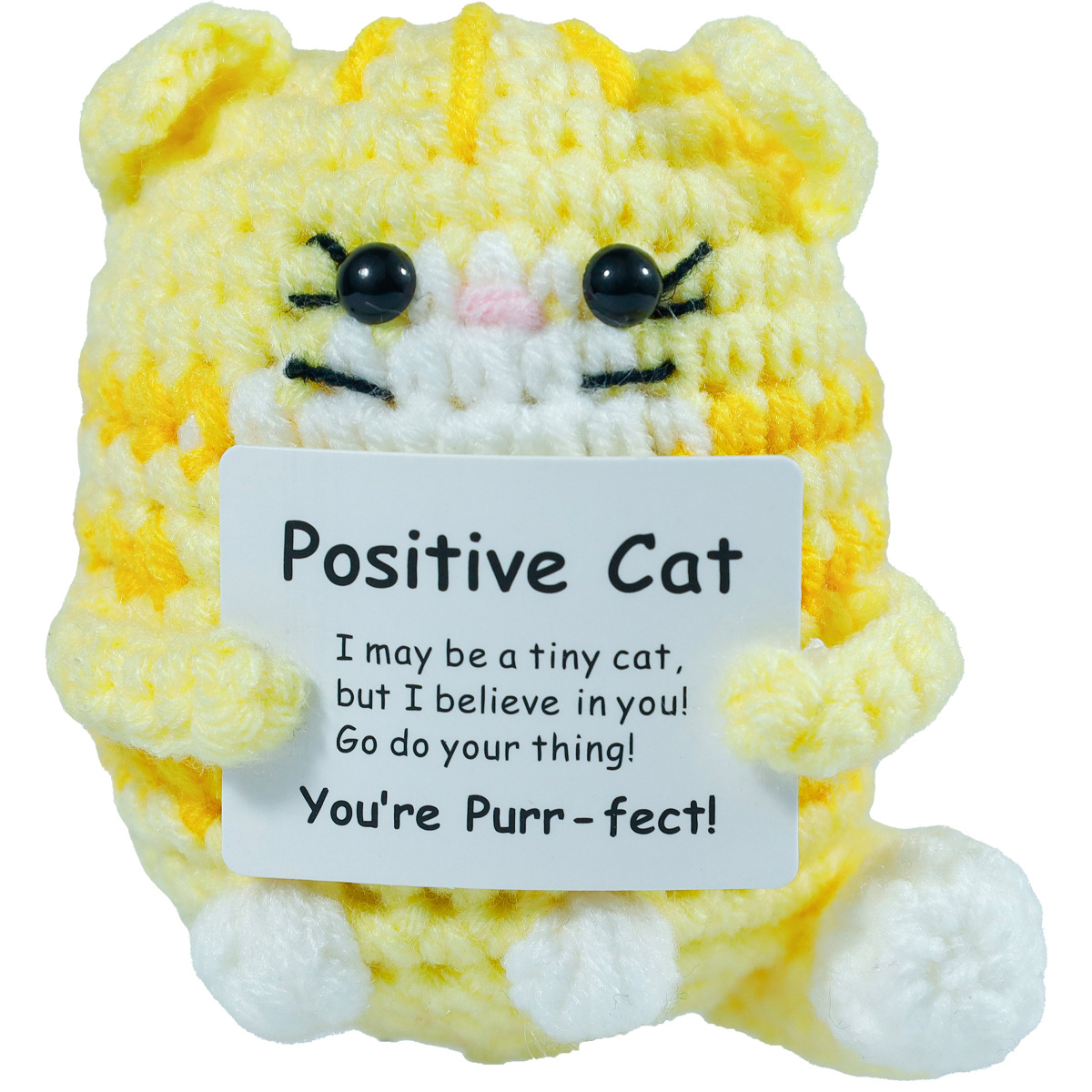 Funny Crochet Positive Cat Dol - Home And Textiles Today recension och pris