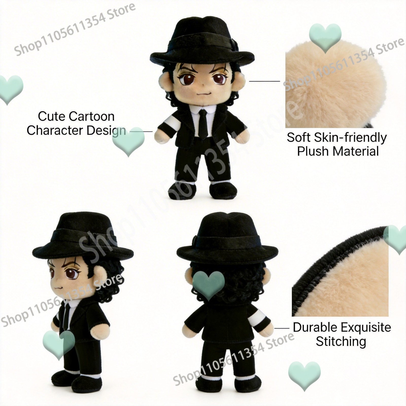 Red Michael Cute Plush Doll 25 - Home And Textiles Today recension och pris
