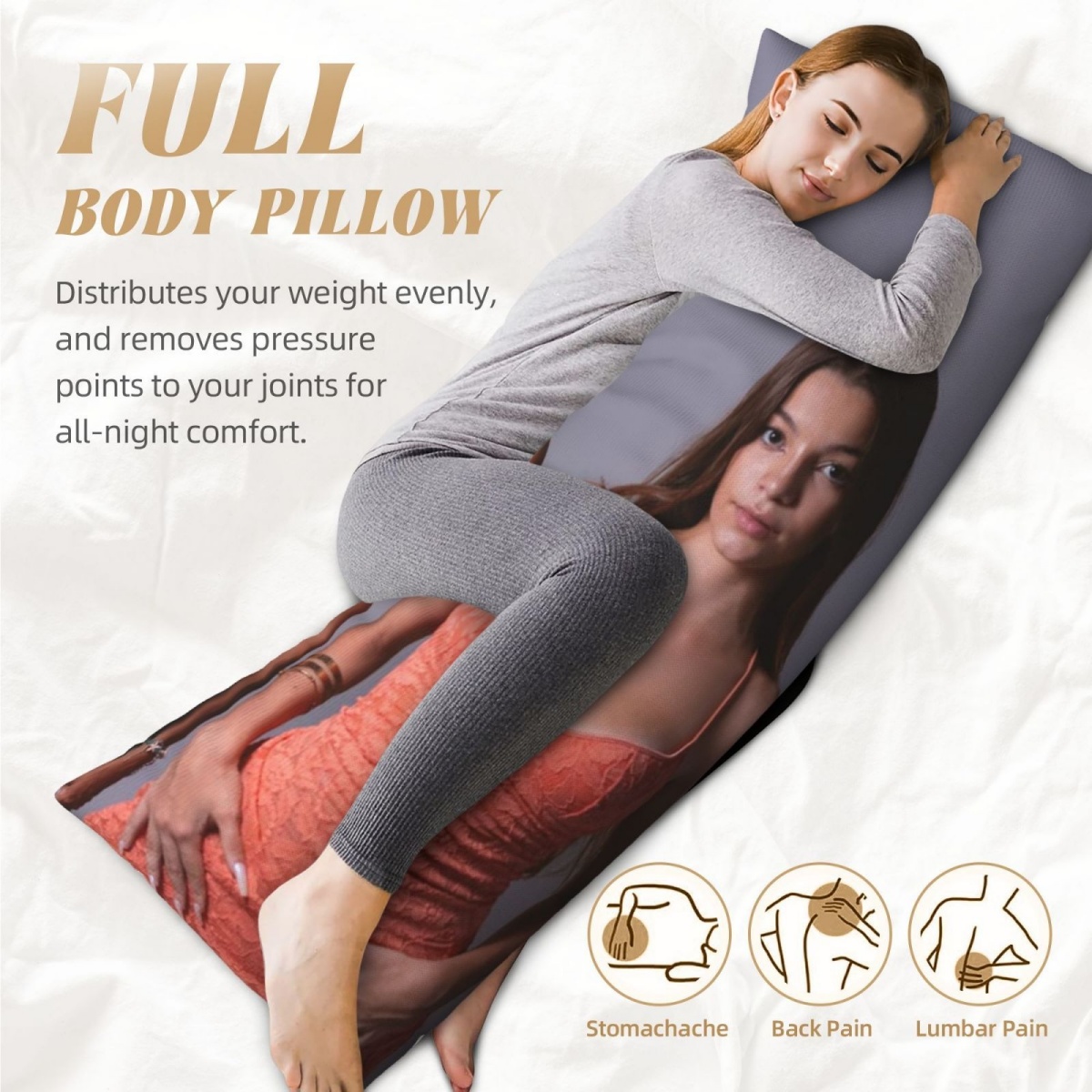 1 Custom Photo Body Pillowcase - Home And Textiles Today recension och pris