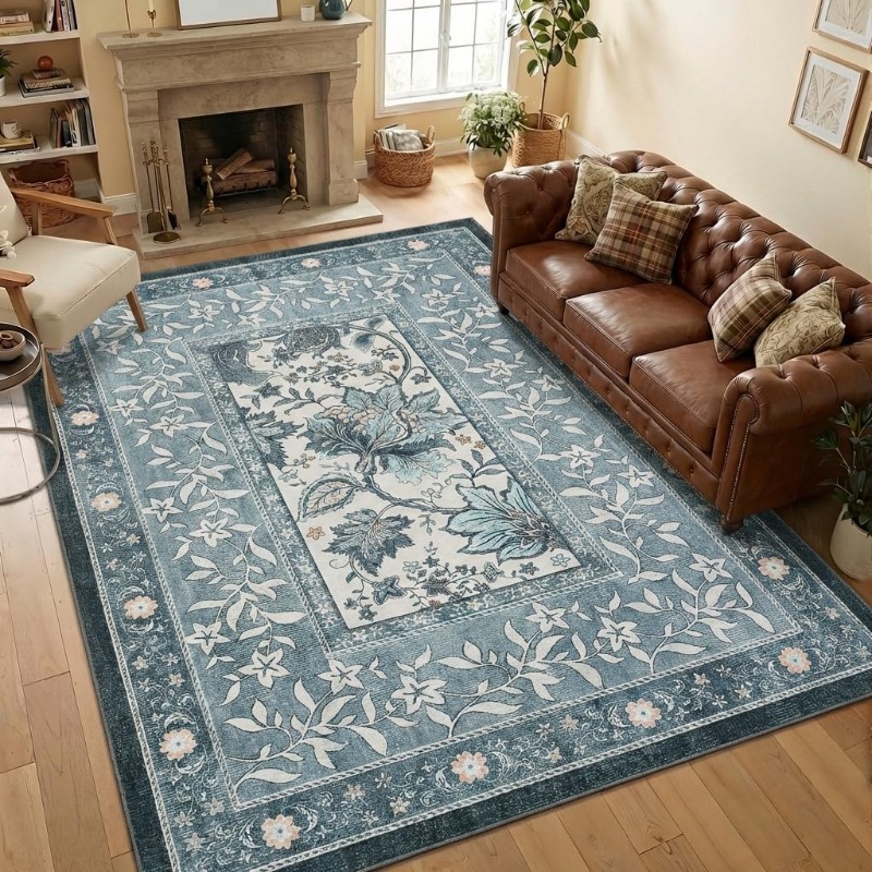 Retro Plant Print Carpet for L - Home Textiles Online recension och pris