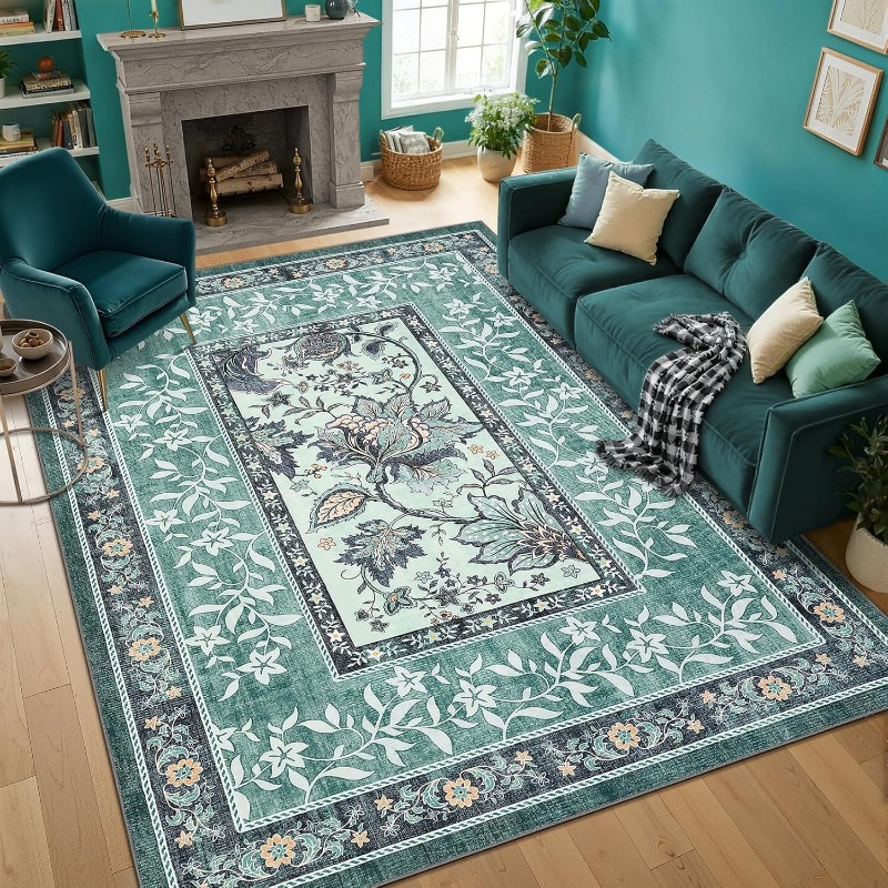 Retro Plant Print Carpet for L - Home Textiles Online recension och pris
